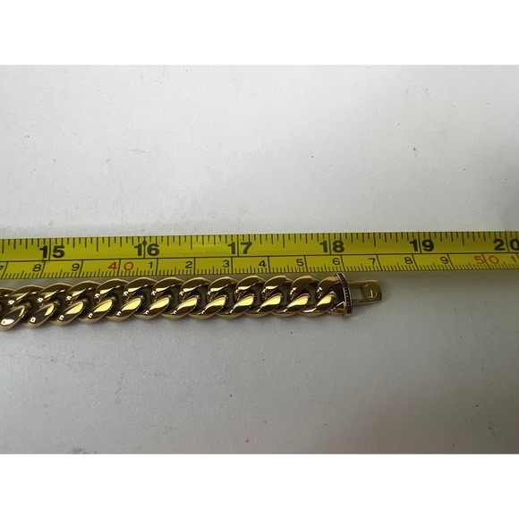 GLD Cuban Link Chain Necklace Gold Tone‎ Statement Jewelry Hip Hop Style - Picture 10 of 10